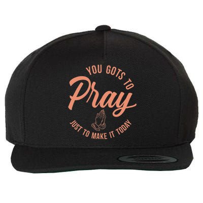 Concrete And Luxury Gots To Pray Crimson Bliss Wool Snapback Cap