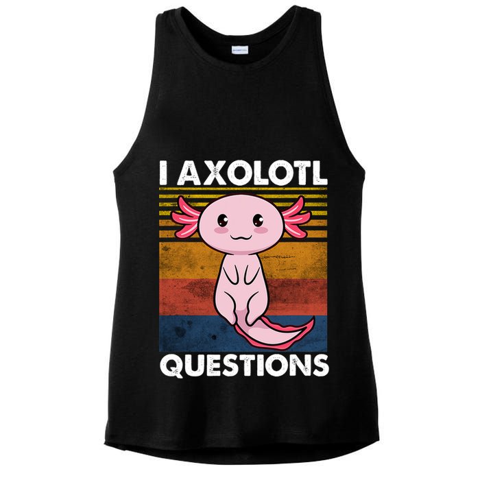 Cute Axolotl Lover Funny I Axolotl Questions Ladies PosiCharge Tri-Blend Wicking Tank