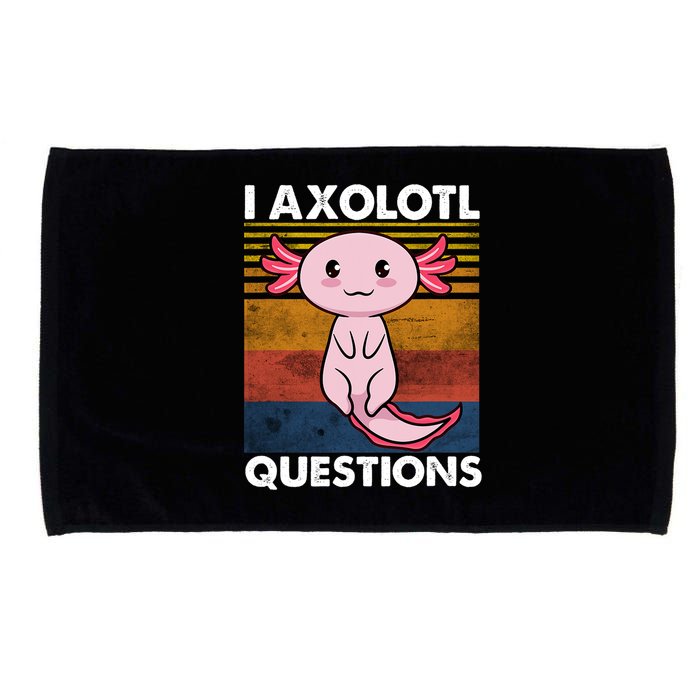 Cute Axolotl Lover Funny I Axolotl Questions Microfiber Hand Towel