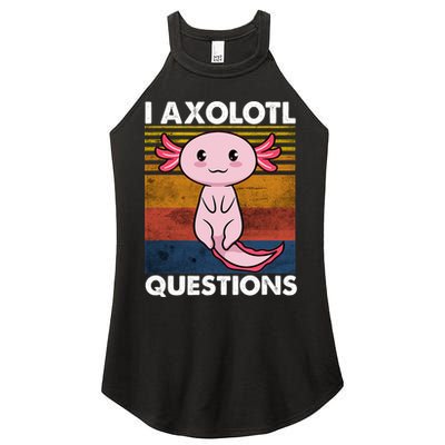 Cute Axolotl Lover Funny I Axolotl Questions Women's Perfect Tri Rocker Tank