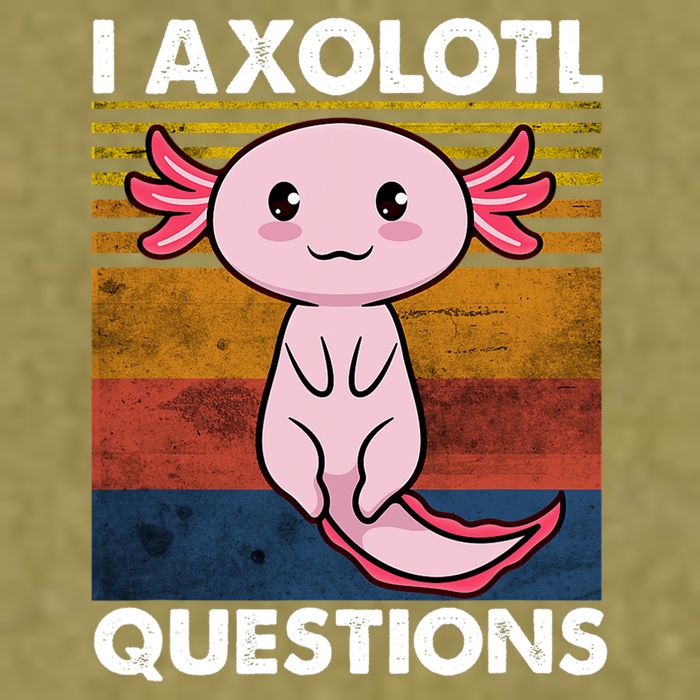 Cute Axolotl Lover Funny I Axolotl Questions Garment-Dyed Women's Muscle Tee