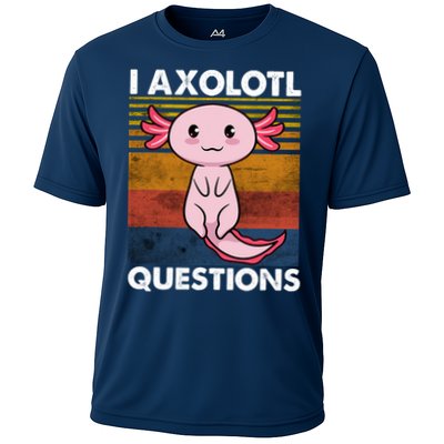 Cute Axolotl Lover Funny I Axolotl Questions Performance Shirt