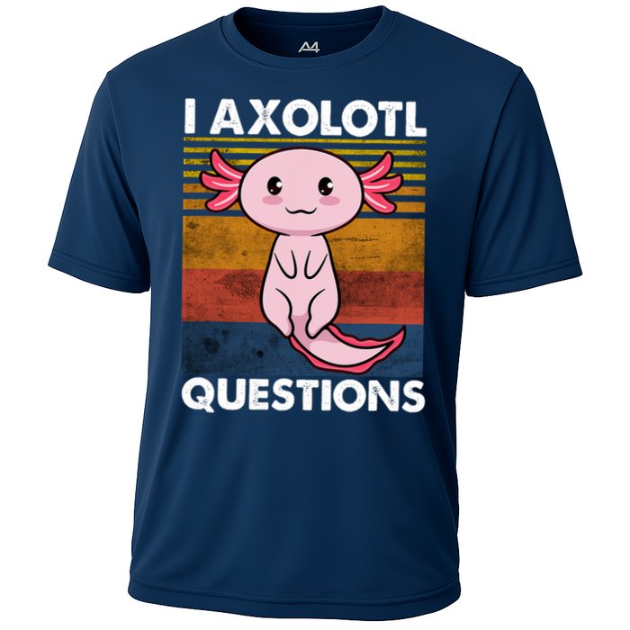 Cute Axolotl Lover Funny I Axolotl Questions Performance Shirt