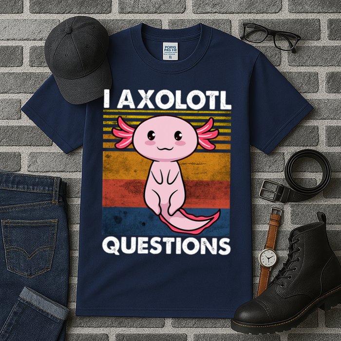 Cute Axolotl Lover Funny I Axolotl Questions Tall T-Shirt