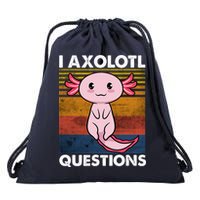 Cute Axolotl Lover Funny I Axolotl Questions Drawstring Bag