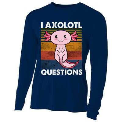 Cute Axolotl Lover Funny I Axolotl Questions Cooling Performance Long Sleeve Crew
