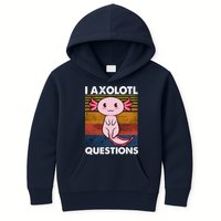Cute Axolotl Lover Funny I Axolotl Questions Kids Hoodie