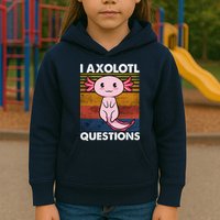 Cute Axolotl Lover Funny I Axolotl Questions Kids Hoodie