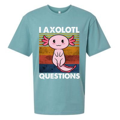 Cute Axolotl Lover Funny I Axolotl Questions Sueded Cloud Jersey T-Shirt