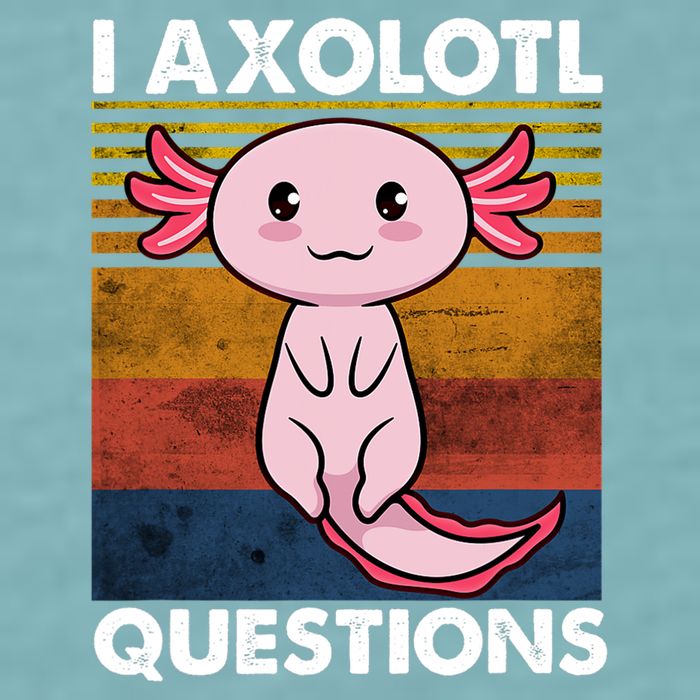 Cute Axolotl Lover Funny I Axolotl Questions Sueded Cloud Jersey T-Shirt