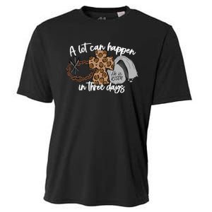 Christian A Lot Can Happen In Three Days Easter Cooling Performance Crew T-Shirt