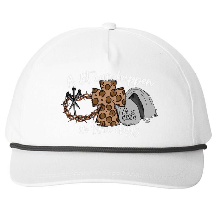 Christian A Lot Can Happen In Three Days Easter Snapback Five-Panel Rope Hat