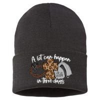 Christian A Lot Can Happen In Three Days Easter Sustainable Knit Beanie