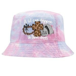 Christian A Lot Can Happen In Three Days Easter Tie-Dyed Bucket Hat