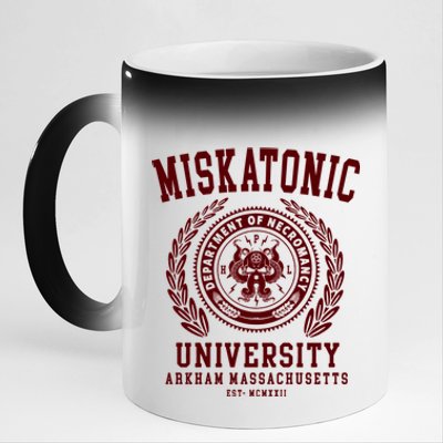 Cthulu And Lovecraft Miskatonic University 11oz Black Color Changing Mug