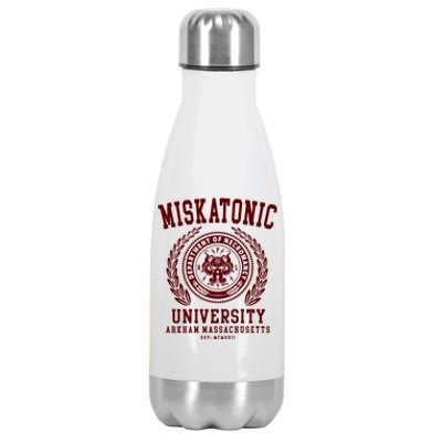 Cthulu And Lovecraft Miskatonic University Stainless Steel Insulated Water Bottle