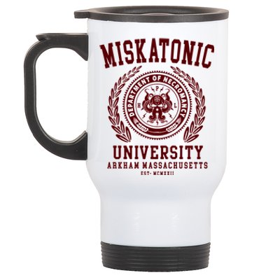 Cthulu And Lovecraft Miskatonic University Stainless Steel Travel Mug