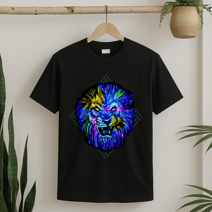 Colorful Angry Lion T-Shirt