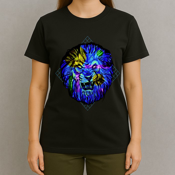 Colorful Angry Lion T-Shirt