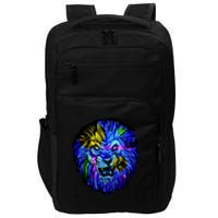 Colorful Angry Lion Impact Tech Backpack