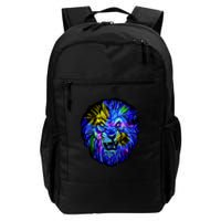 Colorful Angry Lion Daily Commute Backpack