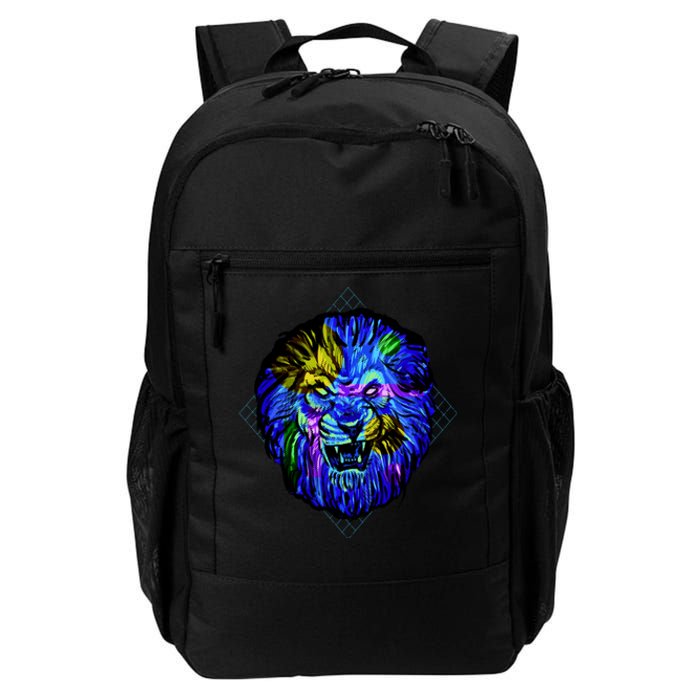 Colorful Angry Lion Daily Commute Backpack