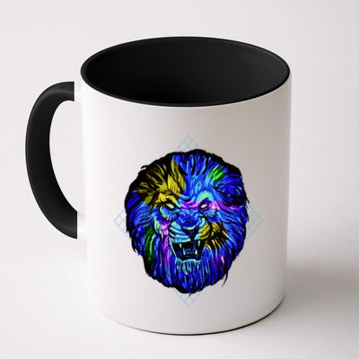 Colorful Angry Lion Mug
