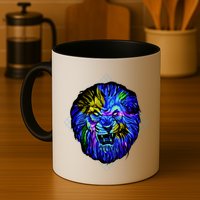 Colorful Angry Lion Mug