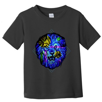 Colorful Angry Lion Toddler T-Shirt