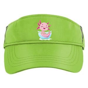 Cute Axolotl Lover Snaxolotl Kawaii Axolotl Food Sweets Adult Drive Performance Visor