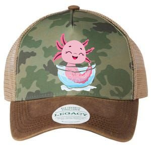 Cute Axolotl Lover Snaxolotl Kawaii Axolotl Food Sweets Legacy Tie Dye Trucker Hat