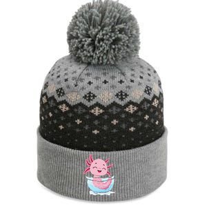 Cute Axolotl Lover Snaxolotl Kawaii Axolotl Food Sweets The Baniff Cuffed Pom Beanie