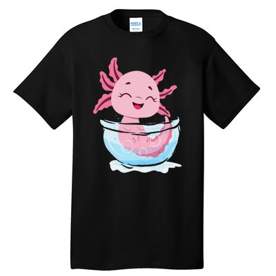 Cute Axolotl Lover Snaxolotl Kawaii Axolotl Food Sweets Tall T-Shirt