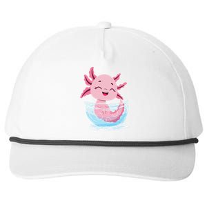 Cute Axolotl Lover Snaxolotl Kawaii Axolotl Food Sweets Snapback Five-Panel Rope Hat