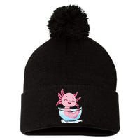 Cute Axolotl Lover Snaxolotl Kawaii Axolotl Food Sweets Pom Pom 12in Knit Beanie