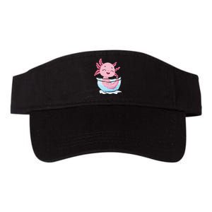 Cute Axolotl Lover Snaxolotl Kawaii Axolotl Food Sweets Valucap Bio-Washed Visor