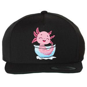 Cute Axolotl Lover Snaxolotl Kawaii Axolotl Food Sweets Wool Snapback Cap