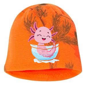 Cute Axolotl Lover Snaxolotl Kawaii Axolotl Food Sweets Kati - Camo Knit Beanie