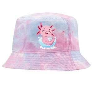 Cute Axolotl Lover Snaxolotl Kawaii Axolotl Food Sweets Tie-Dyed Bucket Hat