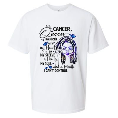 Cancer Afro Locs Zodiac Signs Birthday Gift Sueded Cloud Jersey T-Shirt