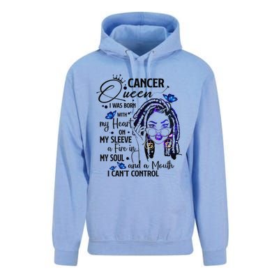 Cancer Afro Locs Zodiac Signs Birthday Gift Unisex Surf Hoodie