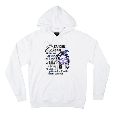 Cancer Afro Locs Zodiac Signs Birthday Gift Hoodie