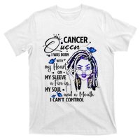 Cancer Afro Locs Zodiac Signs Birthday Gift T-Shirt