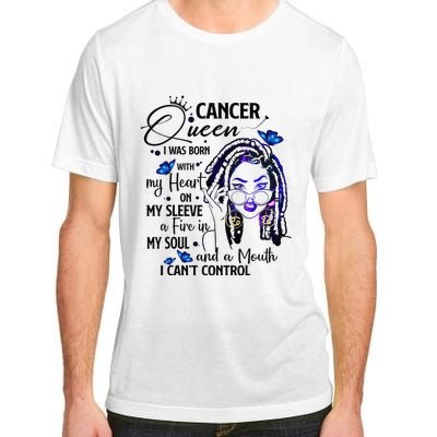 Cancer Afro Locs Zodiac Signs Birthday Gift Adult ChromaSoft Performance T-Shirt