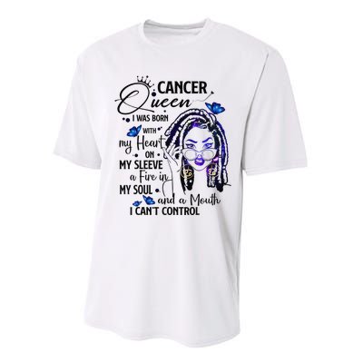 Cancer Afro Locs Zodiac Signs Birthday Gift Performance Sprint T-Shirt