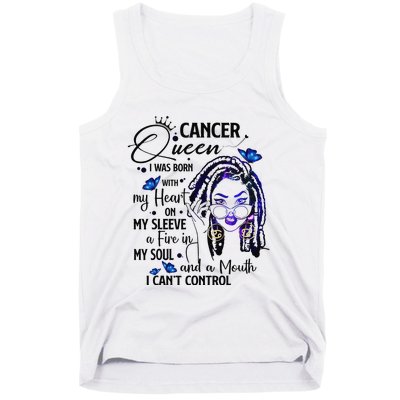 Cancer Afro Locs Zodiac Signs Birthday Gift Tank Top