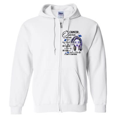 Cancer Afro Locs Zodiac Signs Birthday Gift Full Zip Hoodie