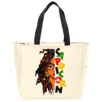 Capricorn Afro Locs Zodiac Signs Birthday Zip Tote Bag