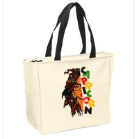 Capricorn Afro Locs Zodiac Signs Birthday Zip Tote Bag