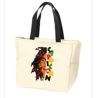 Capricorn Afro Locs Zodiac Signs Birthday Zip Tote Bag